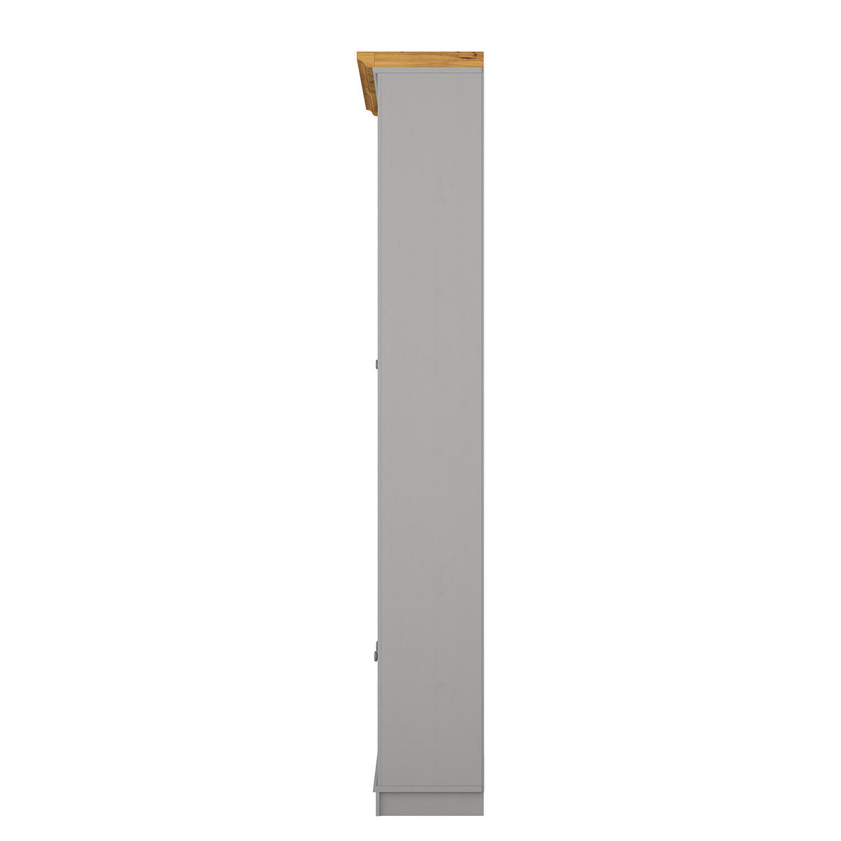 MASSIVE BÜCHERWAND - Massivholz - Kiefer - Kieferfarben/Grau, Holz (296/223/37cm) - home24
