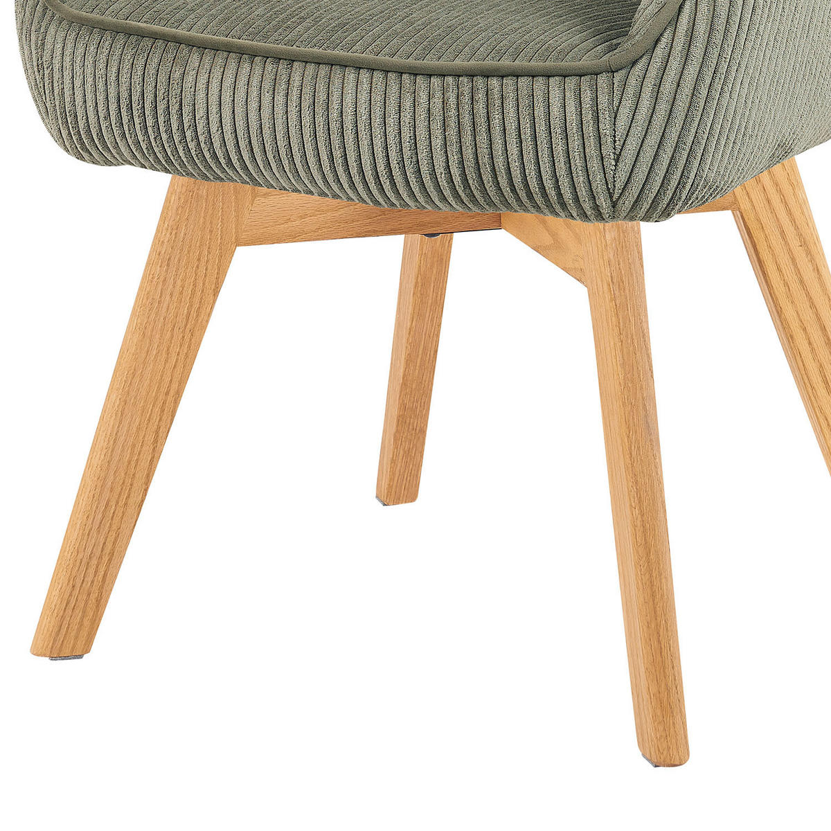 ARMLEHNSTUHL Mika-Jara 2er-Set - Honigeiche/Grün, Eichenholz/Holz (60/82/61cm) - DUBI Möbel