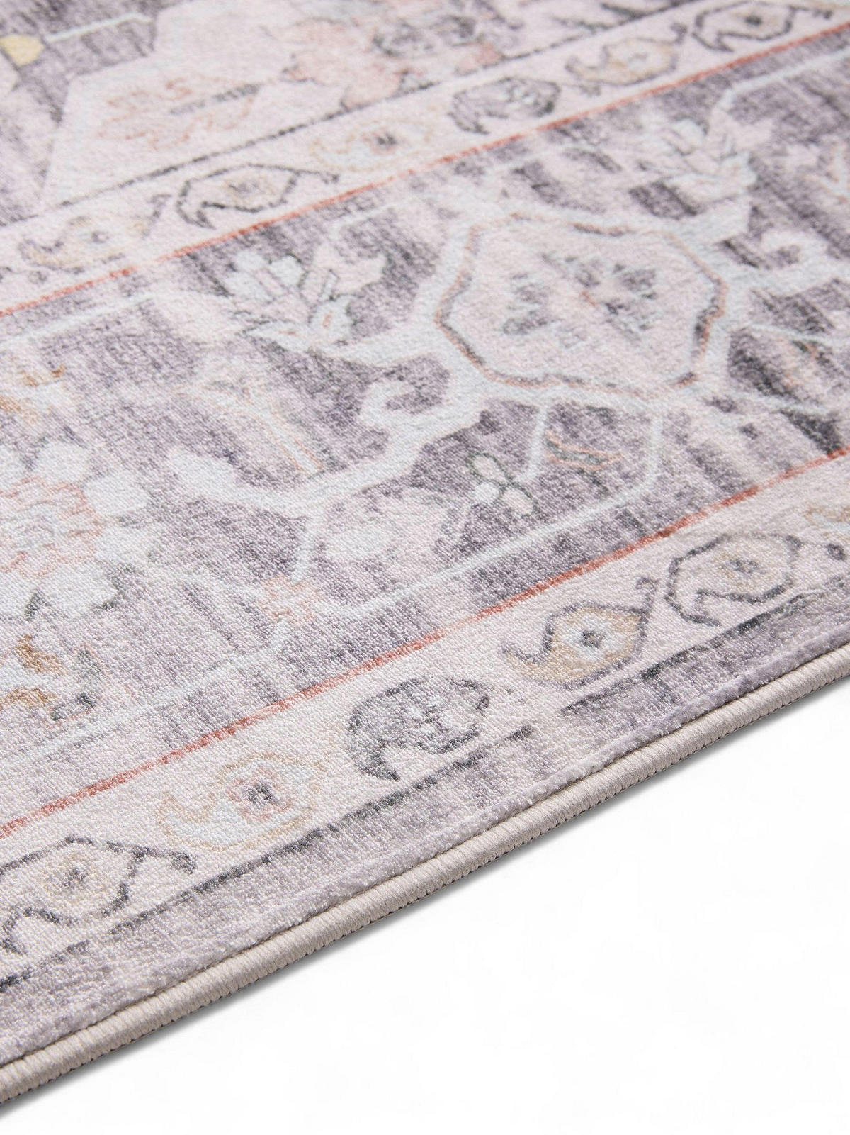 VINTAGE-TEPPICH Miray waschbar 160/230 cm - Grau, Kunststoff (160/230cm) - benuta Nest