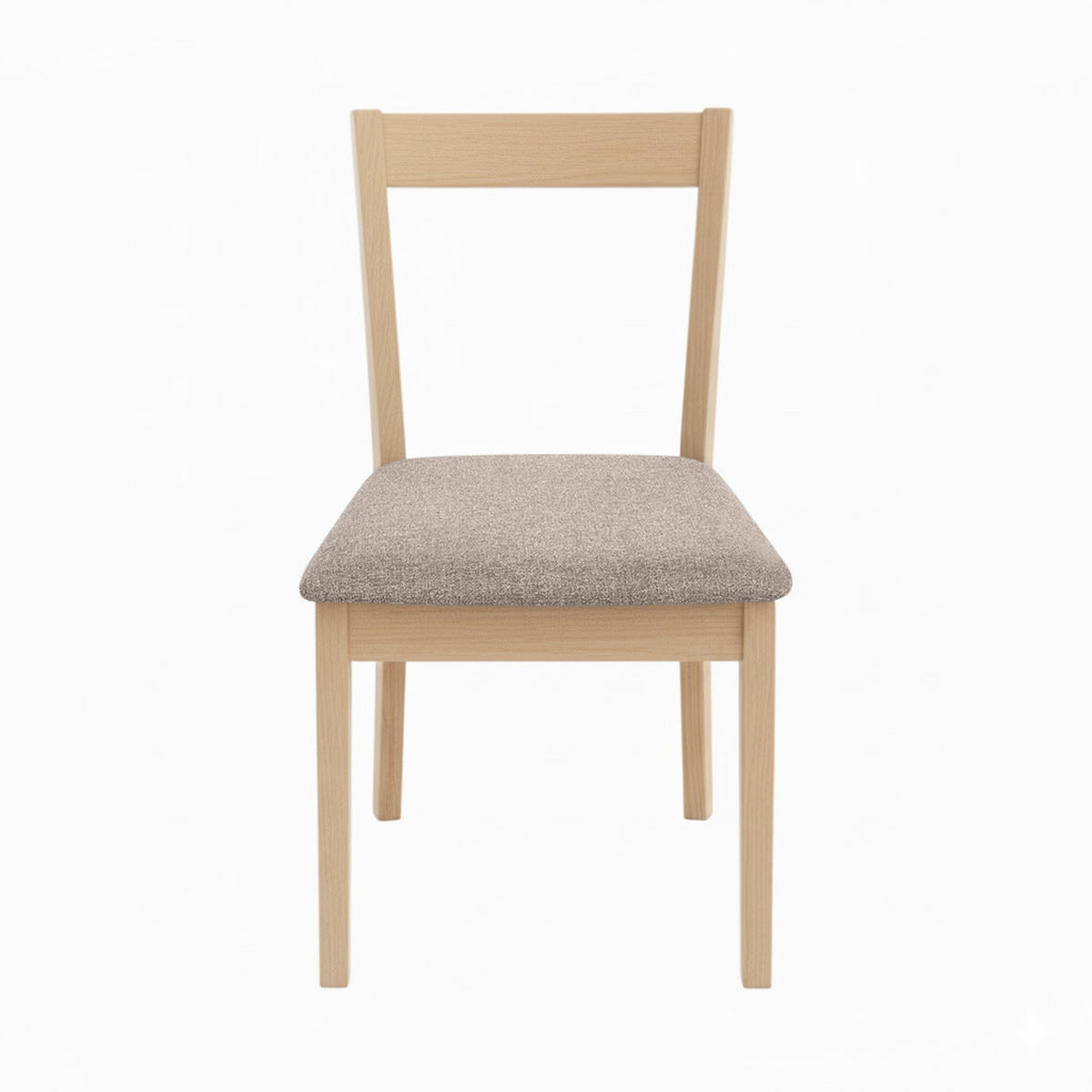 STUHL Moden mit Buchenholzbeinen, Polsterstuhl, Beige - Beige/Buchefarben, Holz (45/84/45cm) - Beautysofa