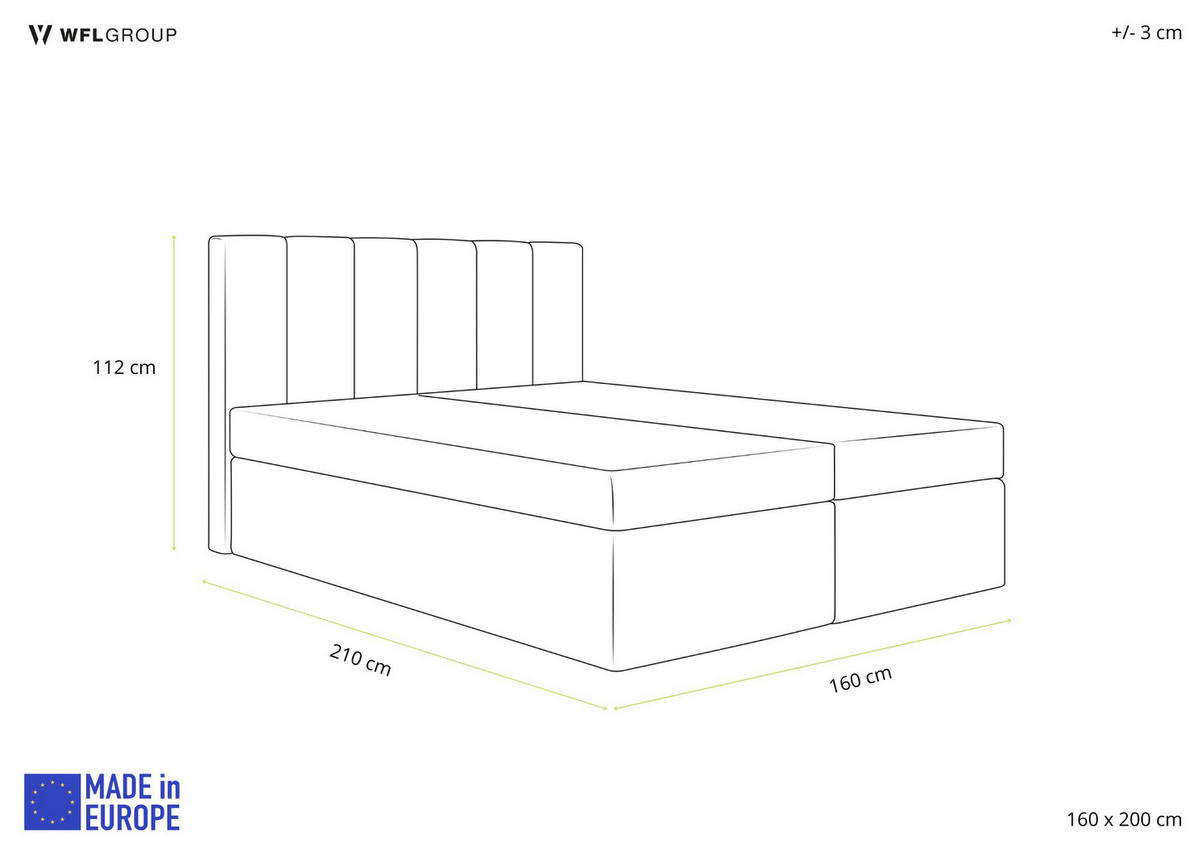 BOXBETT Amira mit Bettkasten, Grau Samt 160x200 cm - inkl. H3 Matratze und H3 Foam Topper - Grau, Holzwerkstoff/Kunststoff (160/200cm) - WFL GROUP