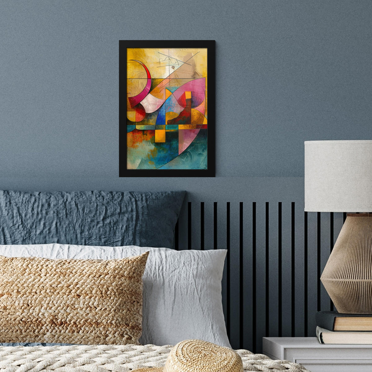 GERAHMTES BILD Kunst - Abstrakt - Modern 20x30 cm - Gelb, Papier (20/30cm) - MuchoWow