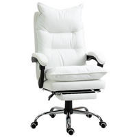 BÜROSTUHL, Kunstleder, Weiß - Weiß, Kunststoff (72/130/66cm) - Vinsetto