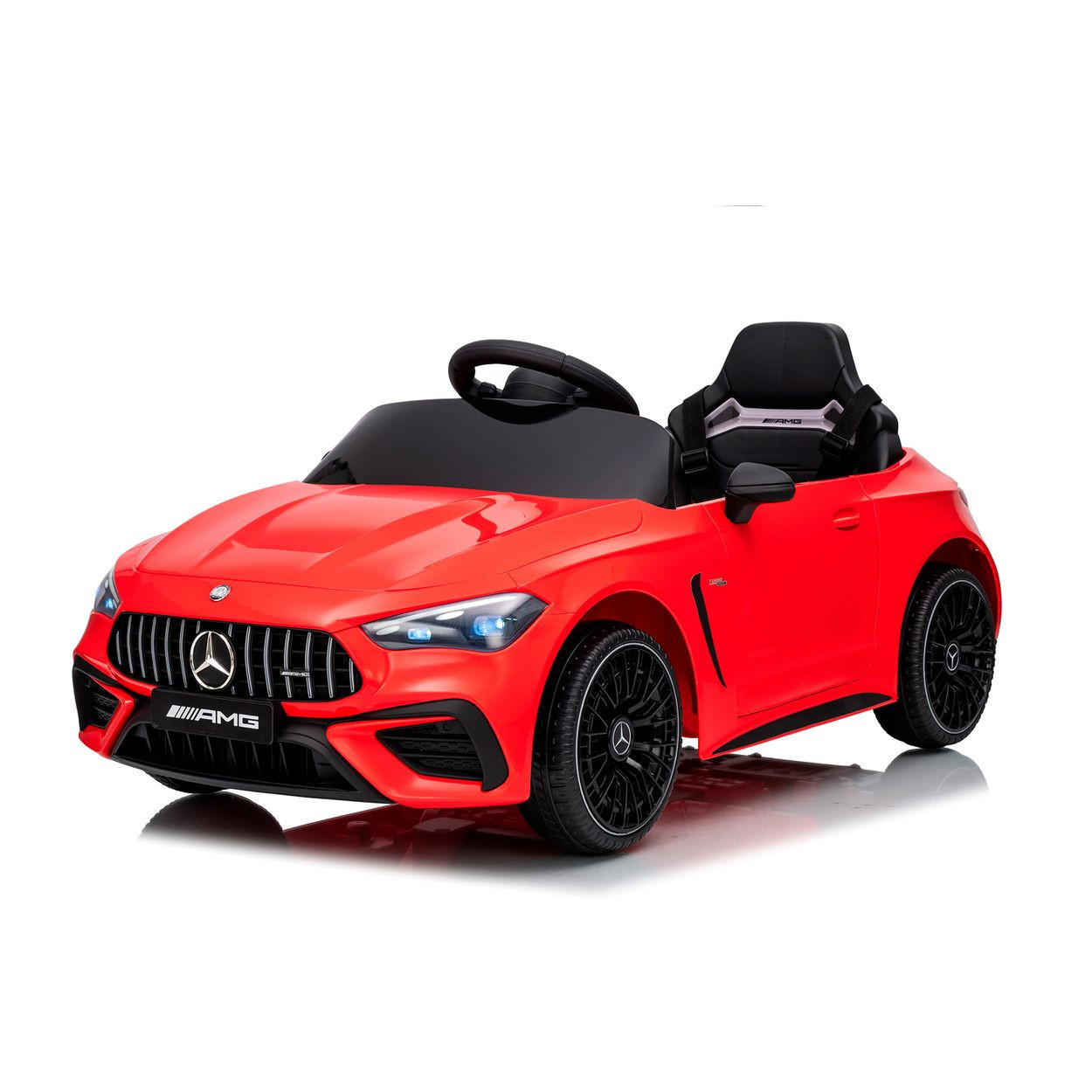 ELEKTROAUTO Mercedes AMG CLE53 rot Fernbedienung Stoßdämpfer LED - Rot, Kunststoff (99/55/43cm) - Chipolino