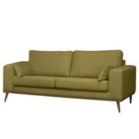 2-SITZER SOFA - Eichefarben/Olivgrün, Textil (197/81/88cm) - home24