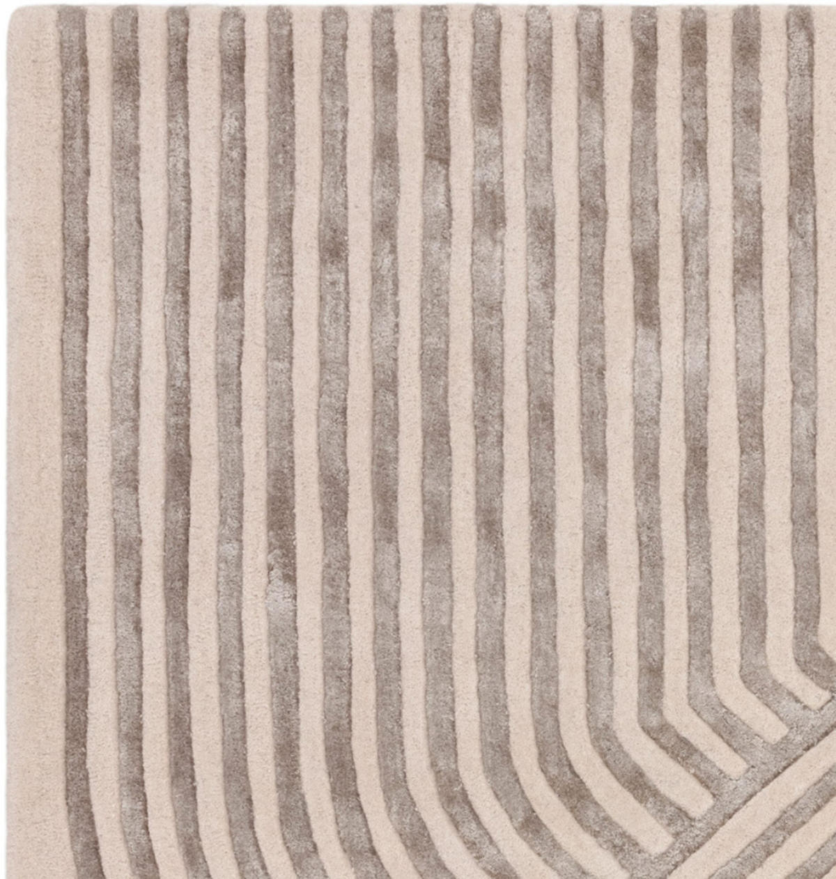 TEPPICH modern handgetuftet Wolle ACME Beige 160 x 230 cm - Beige, Naturmaterialien (160/230cm) - Novatrend