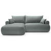 ECKSOFA Ovo Grau mit wasserabweisendem Samtbezug - Schwarz/Grau, Kunststoff/Textil (260/165cm) - Selsey