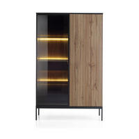 VITRINE – WTSZ104 – 104 cm – Sento – Eiche Schwarz - Sonoma Eiche, Holzwerkstoff (104/166/39cm) - hi-markt