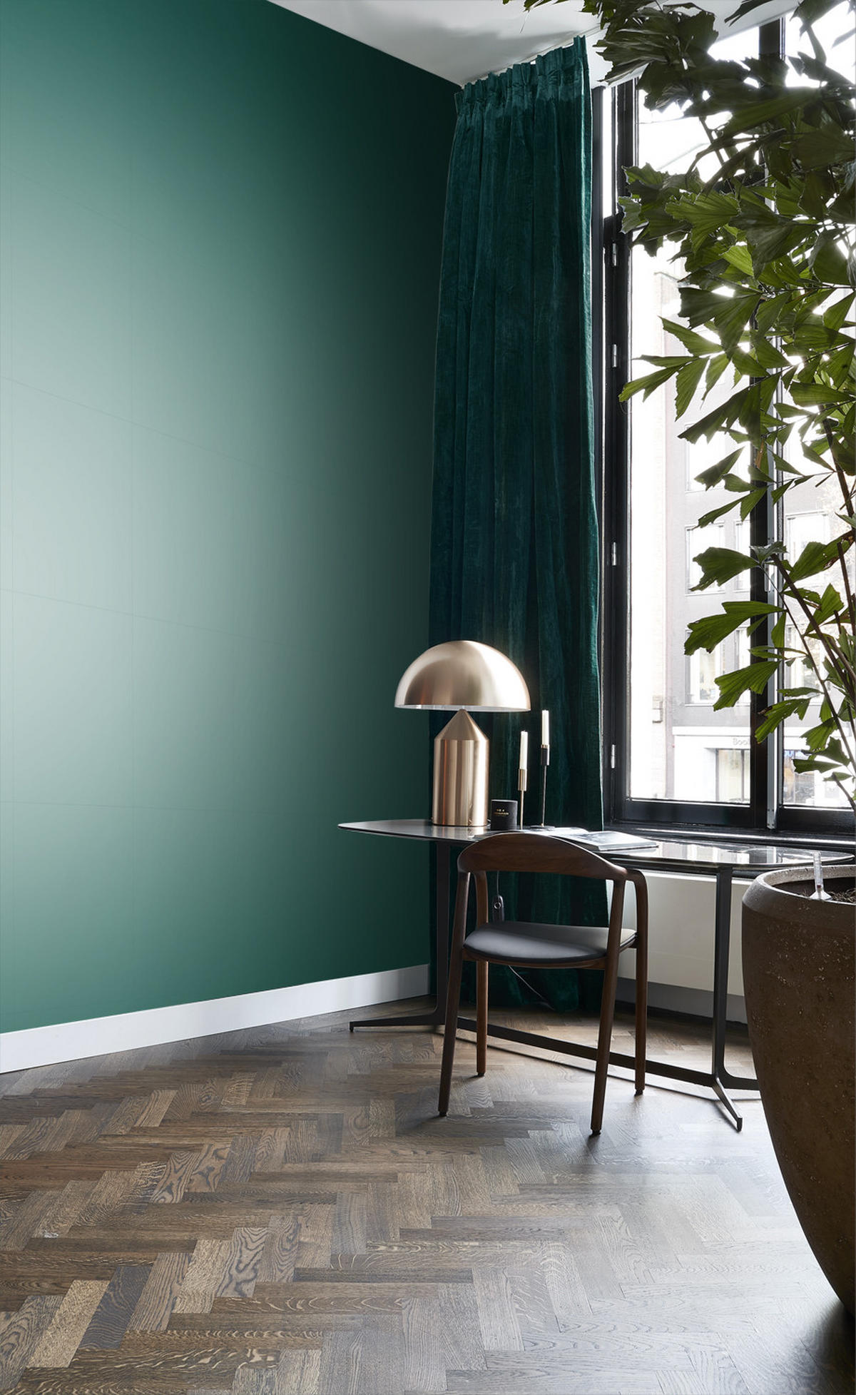 TAPETE Uni mit Glanzeffekt 53 cm x 10.05 m - Blau, Papier (53/1000cm) - Origin Wallcoverings