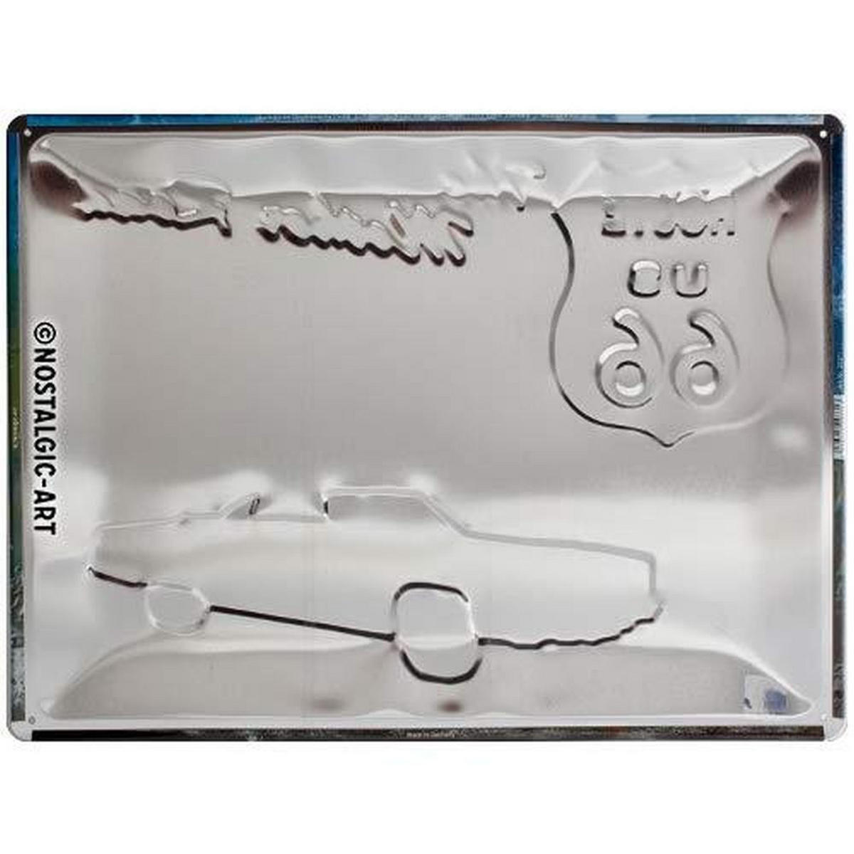 BLECHSCHILD 30/40 cm US Highways Route 66 The Mother Road - Multicolor, Metall (40/30/0.2cm) - Nostalgic-Art