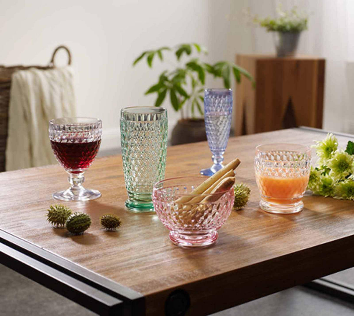 LONGDRINKGLÄSER Boston Coloured Blau 400 ml 4er Set - Blau, Glas (0.4L) - Villeroy & Boch