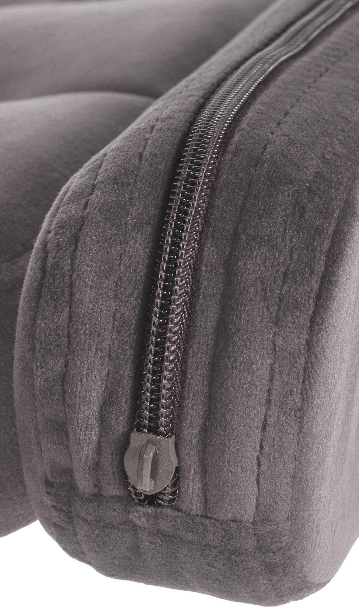 BARHOCKER Samt grau - Chromfarben/Grau, Textil (62/103/55cm) - CLP