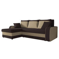ECKSOFA Kris - Schwarz/Braun, Holz/Kunststoff (238/147cm) - MIRJAN24