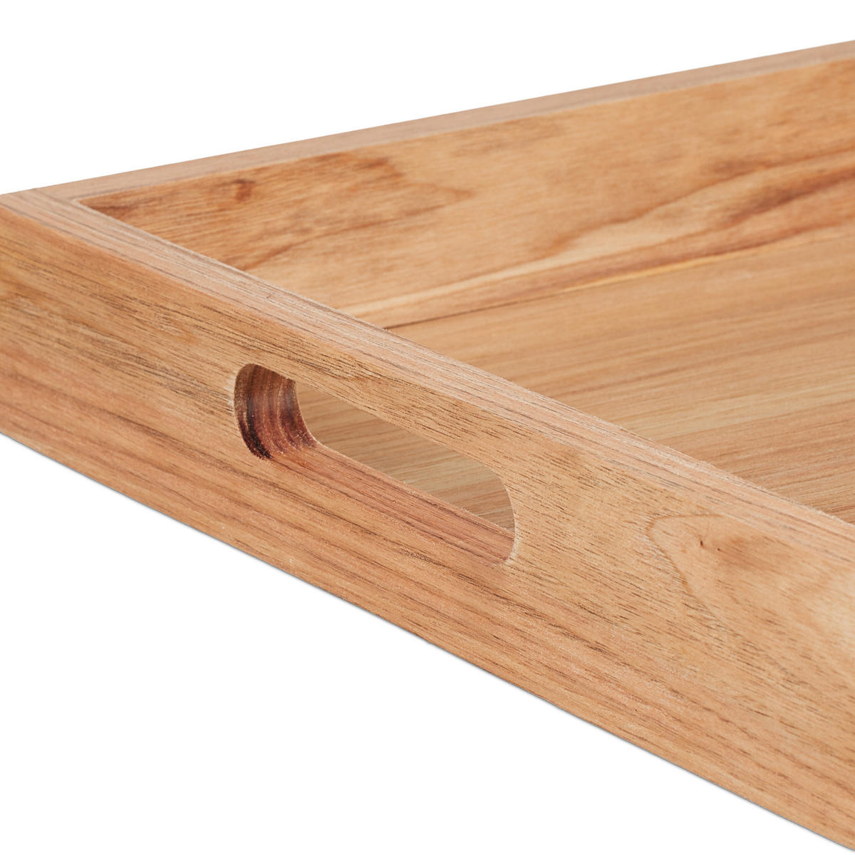 SERVIERTABLETT - Hellbraun, Holz/Holzwerkstoff (55/5/35cm) - Relaxdays