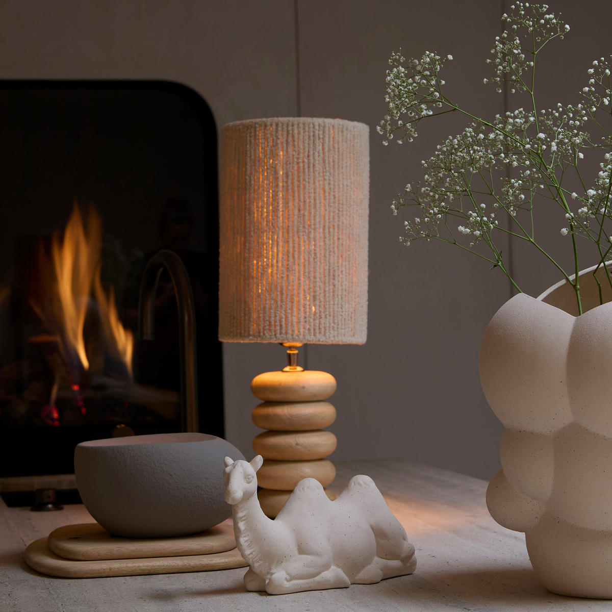 LAMPENFUSS Budongo Braun Ø12/21 cm - Braun, Holz (12/12/21cm) - Light & Living