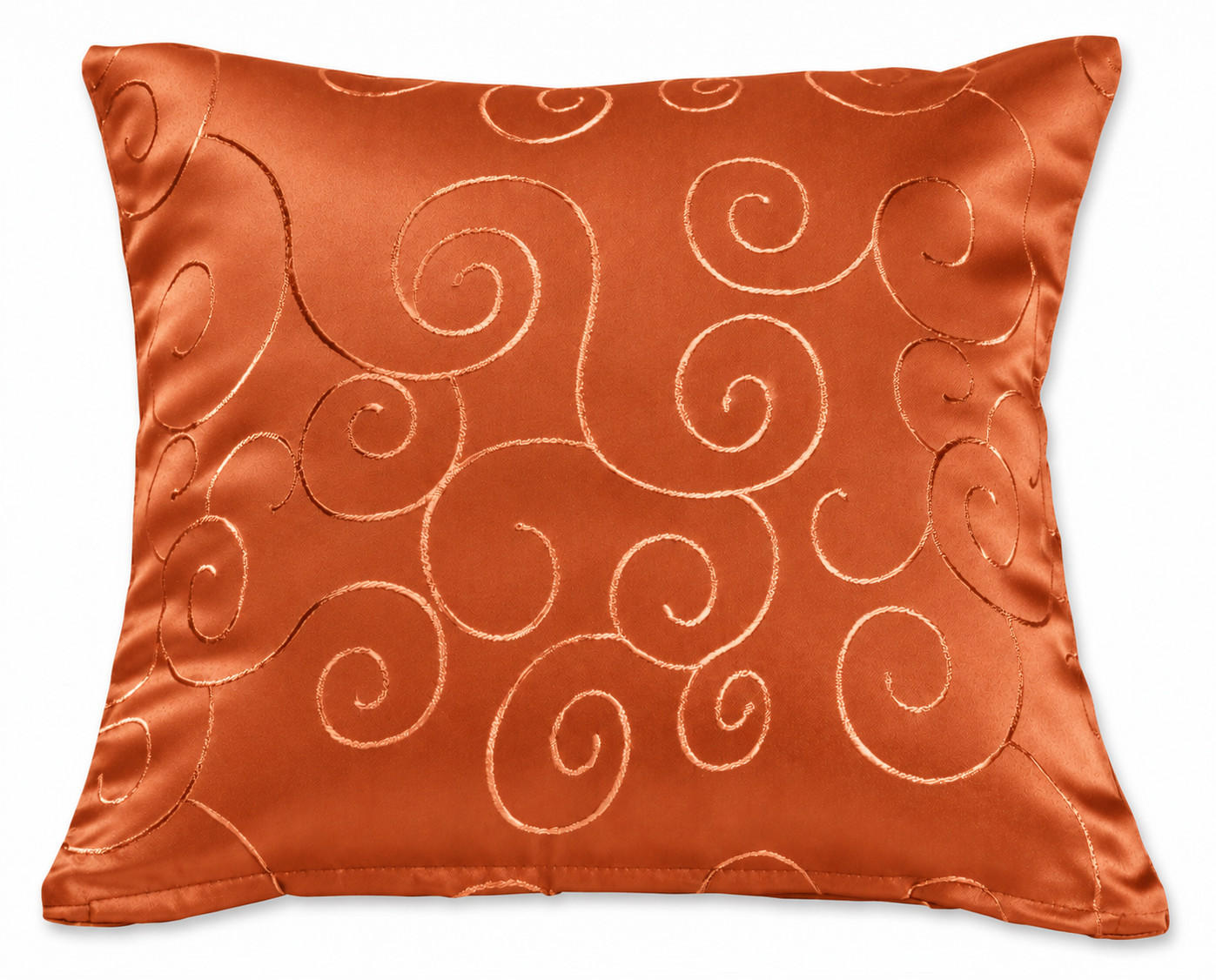KISSENBEZUG 60/60 cm Terracotta Damast Circle - Terracotta, Textil (60/60cm) - TiborTex