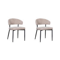 ESSZIMMERSTUHL Bliss Beige 55/56/76 cm 2er-Set - Beige, Textil (56/76/55cm) - LABEL51
