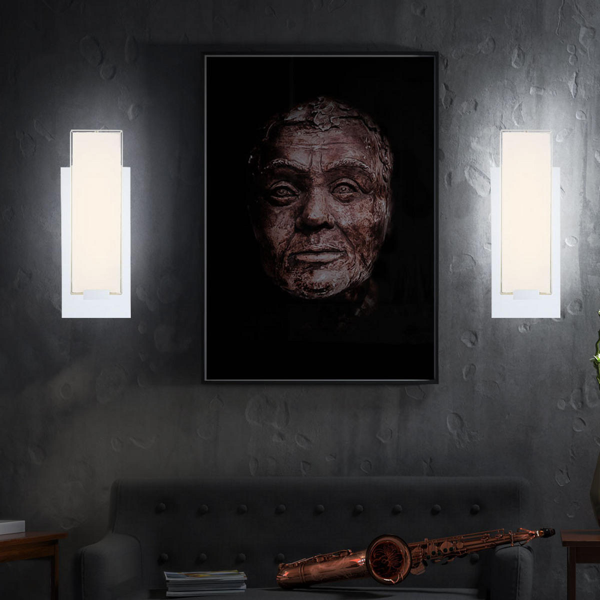 LED WANDLEUCHTE ABRUZZO Silber Glas satiniert - Silberfarben, Glas (11/29.5/29.5cm) - Globo Lighting