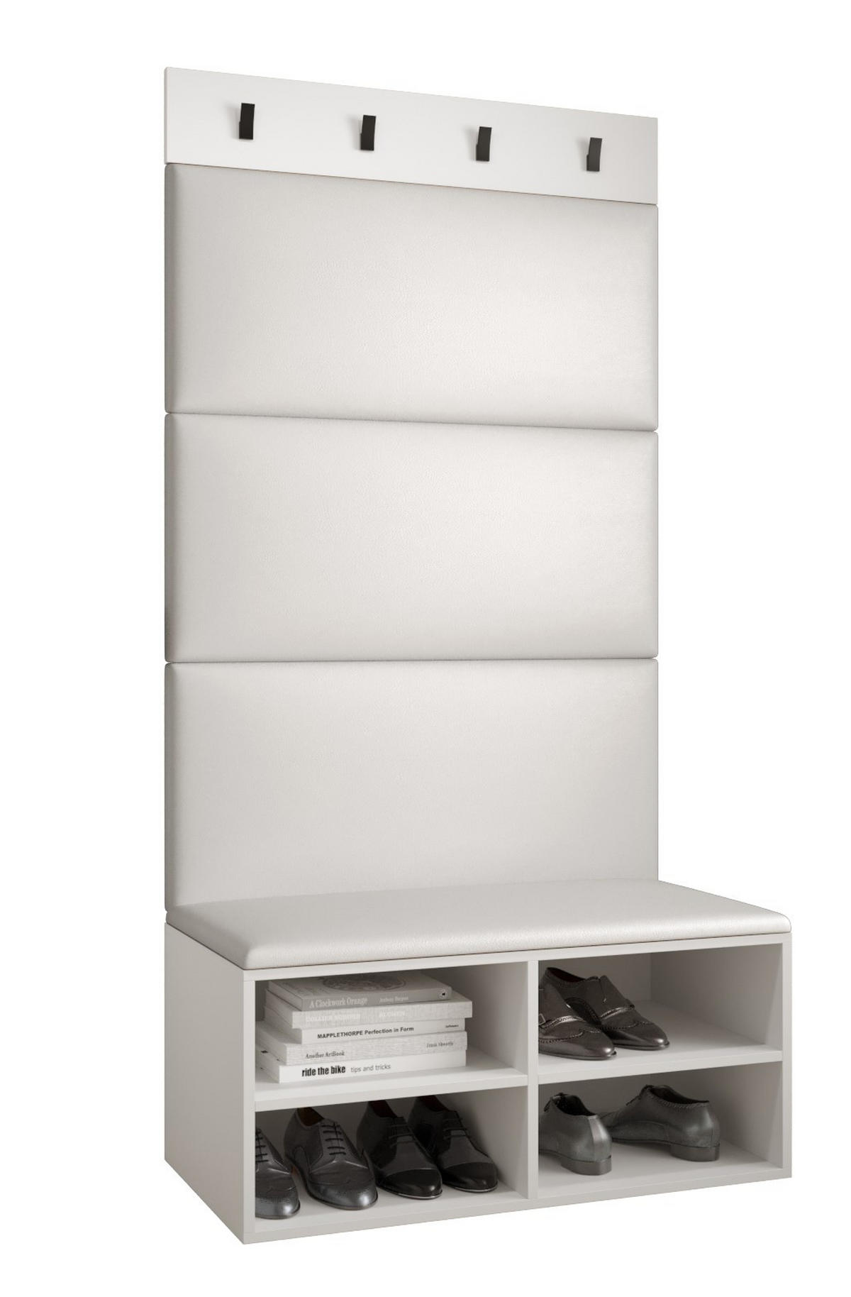 GARDEROBEN-SET 84/184/42 - Weiß, Holz (84/184/42cm) - MÖBEL KRYSPOL