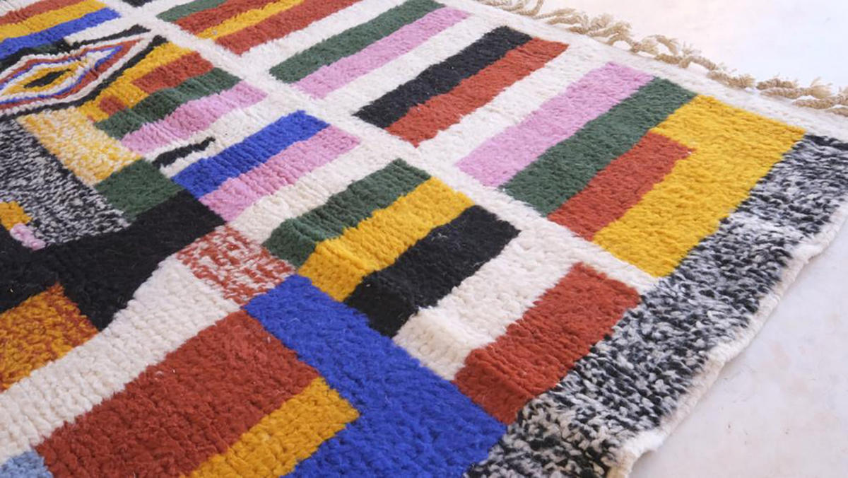 BERBERTEPPICH aus Marokko abstrakt farbig mehrfarbig - Multicolor, Naturmaterialien (219/282cm) - AFK Living