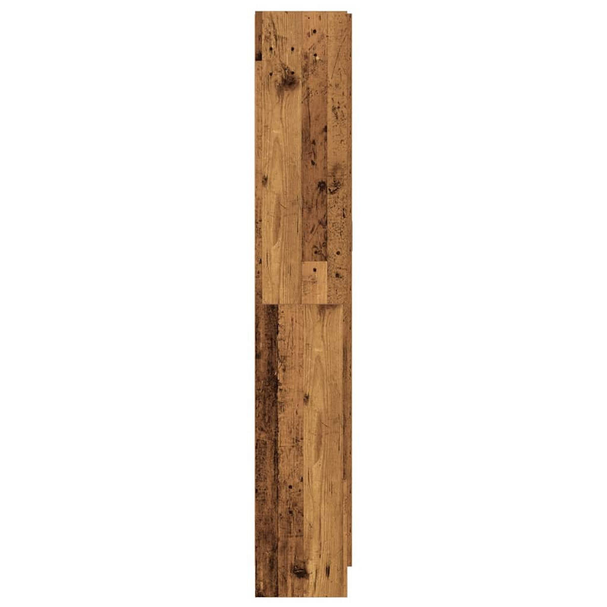 VITRINE mit Glas Türen, 4 Ablagen 82,5/30,5/185 cm aus Holzwerkstoff Altholz-Optik Dekor - Graubraun, Holz (82.5/185/30.5cm) - vidaXL