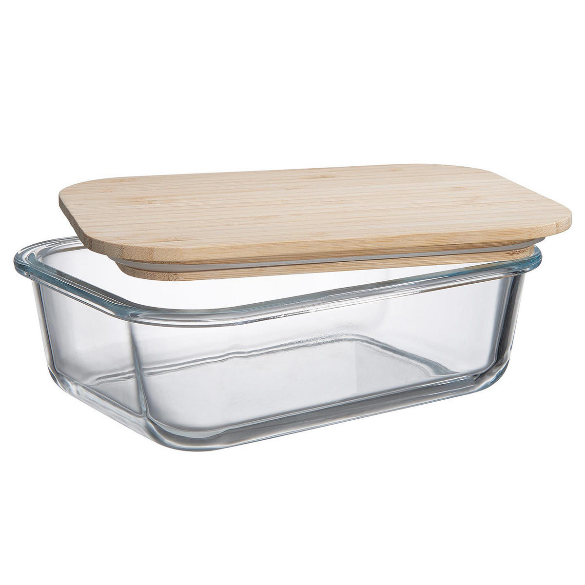 LUNCHBOX (4er Set) Naturals - Rotbraun, Glas/Holz (15/6/20cm) - Butlers