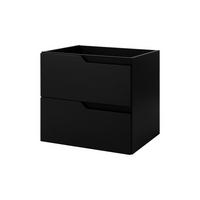 BADEZIMMERSCHRANK: schwarz, 60 x 57 x 46 cm - Schwarz, Holzwerkstoff (60/57/46cm) - 3XE LIVING