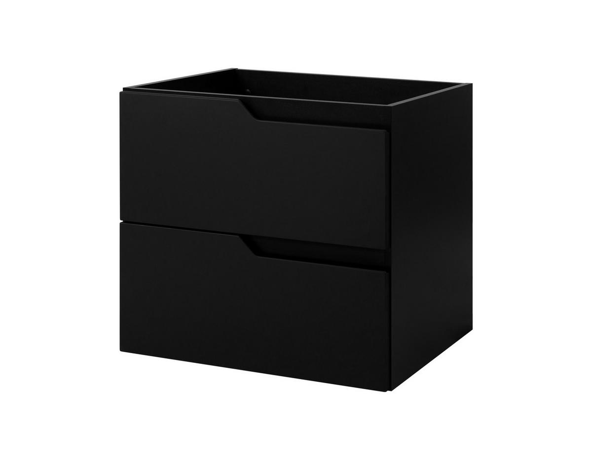 BADEZIMMERSCHRANK: Schwarz / Eiche Craft, 120 (2 x 60) x 46 x 58 cm - Eichefarben/Schwarz, Holzwerkstoff (120/58/46cm) - 3XE LIVING