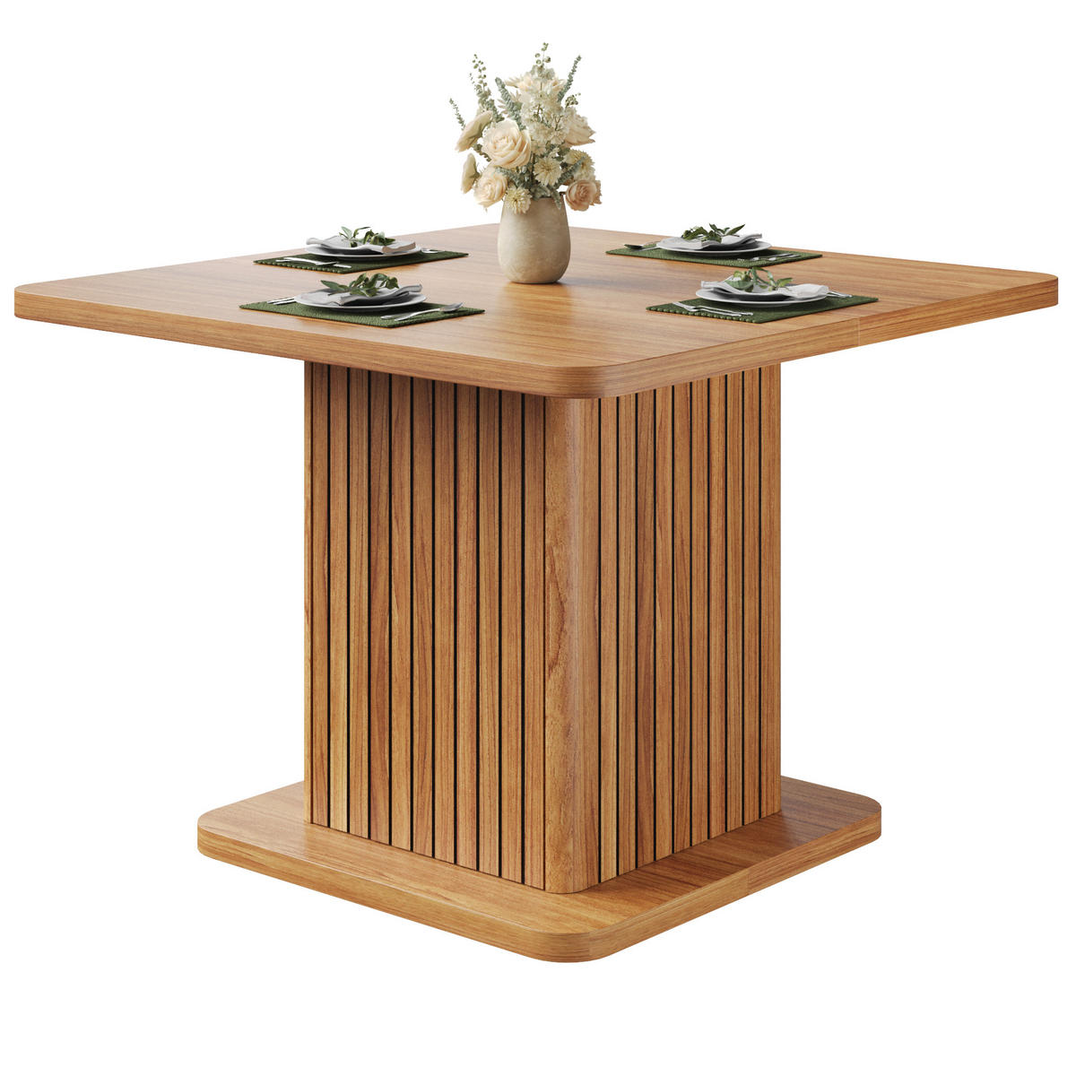 ESSTISCH 80/80/76 cm, Dunkelbraun - Naturfarben, Holzwerkstoff (80/80/76cm)