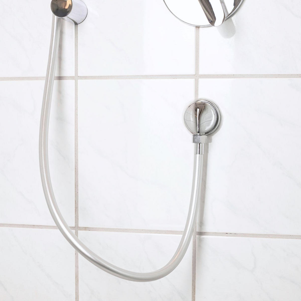 UNIVERSAL DUSCHSCHLAUCH 150 cm Länge - Silberfarben, Kunststoff (150cm) - Intirilife