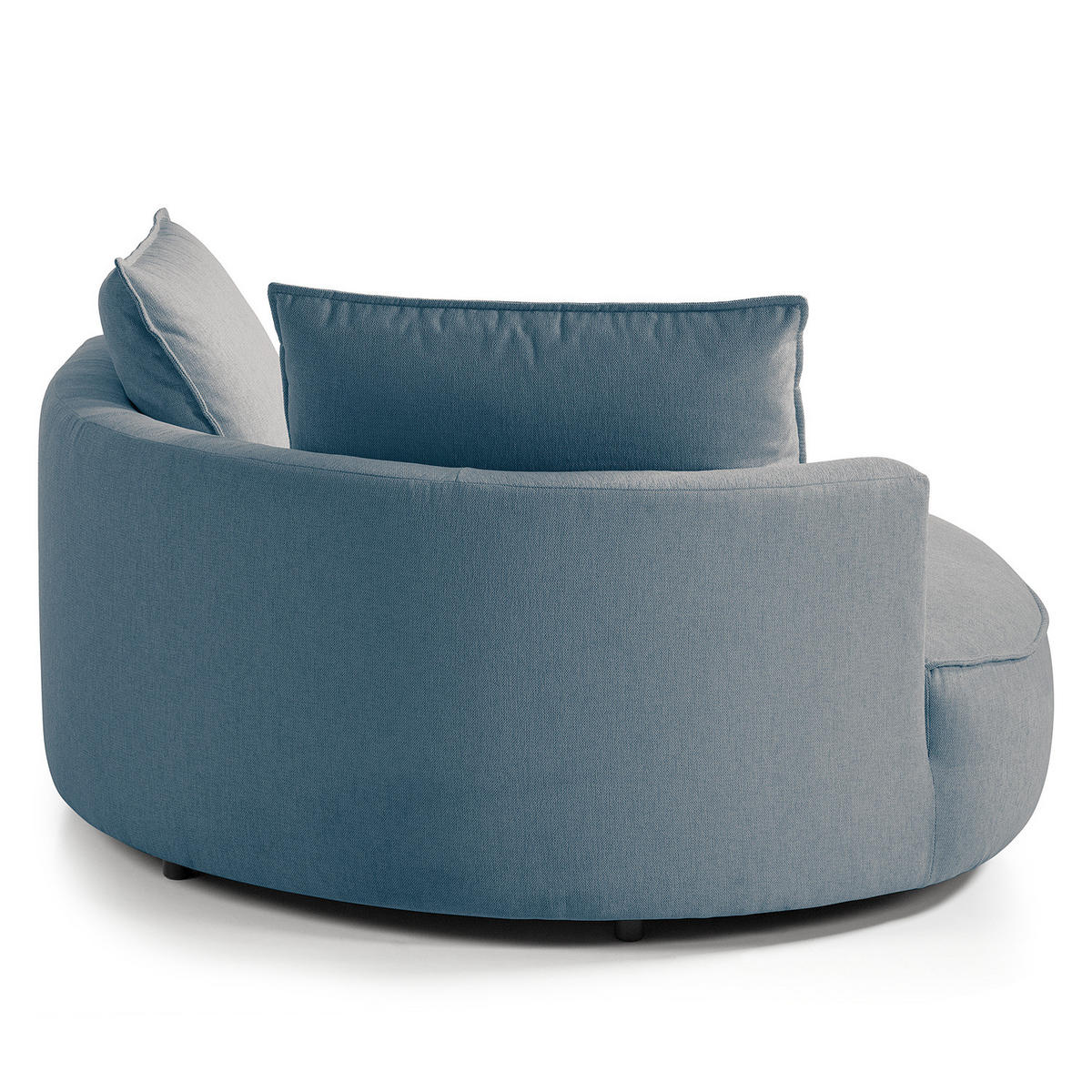 OTTOMANE - modular - Blau/Schwarz, Kunststoff/Textil (126/82/154cm) - home24