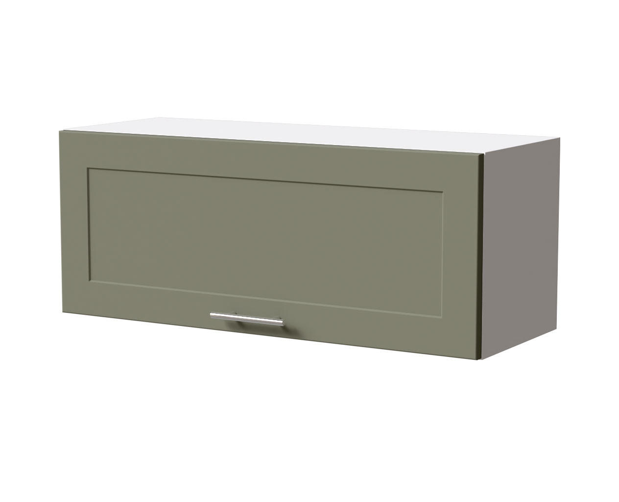 KLAPPHÄNGESCHRANK Oslo W4B/90 Weiß / Reed Green Matt 90 / 32,5 / 36cm - Blum Aventos - Weiß/Grün, Holz/Holzwerkstoff (90/36/32.5cm) - Feldmann-Wohnen