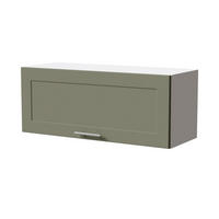 KLAPPHÄNGESCHRANK Oslo W4B/90 Weiß / Reed Green Matt 90 / 32,5 / 36cm - Blum Aventos - Weiß/Grün, Holz/Holzwerkstoff (90/36/32.5cm) - Feldmann-Wohnen