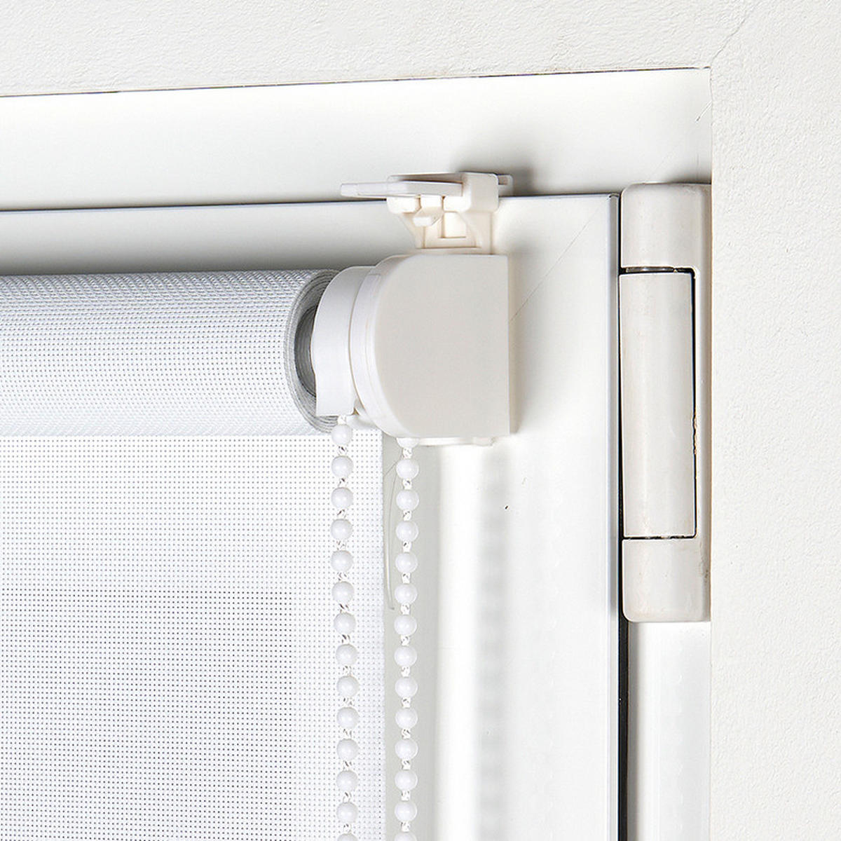 SCREEN-ROLLO without drilling Weiß,45X180 - Weiß, Kunststoff (45/180cm) - STORESDECO