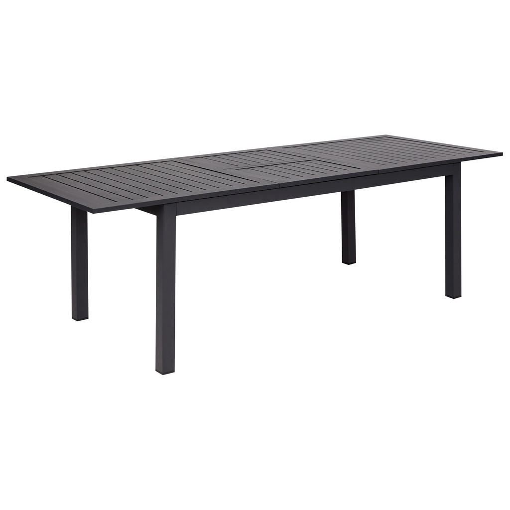 MASĂ DE GRĂDINĂ 180-240/90 cm plastic gri închisă Skaloma