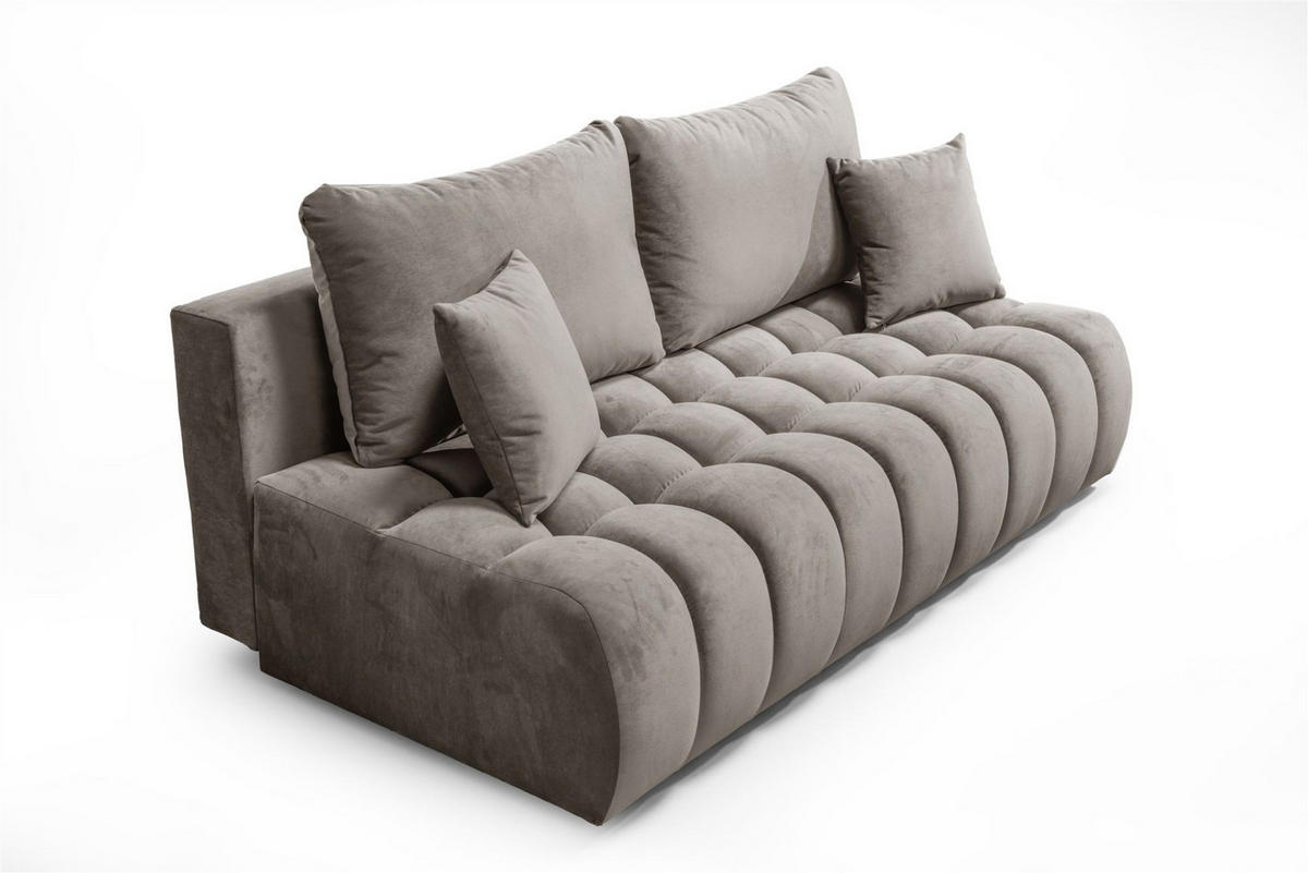 SCHLAFSOFA Nina - Braun, Holzwerkstoff/Textil (200/96/107cm) - Fun Möbel