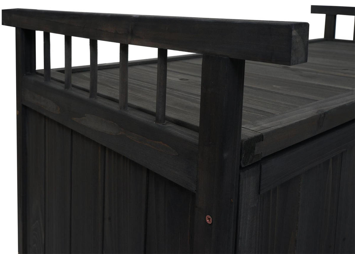 KISSENBOX HxBxT 53x108x60cm Tanne Holz anthrazit - Anthrazit, Holz (108/53/60cm) - PROREGAL