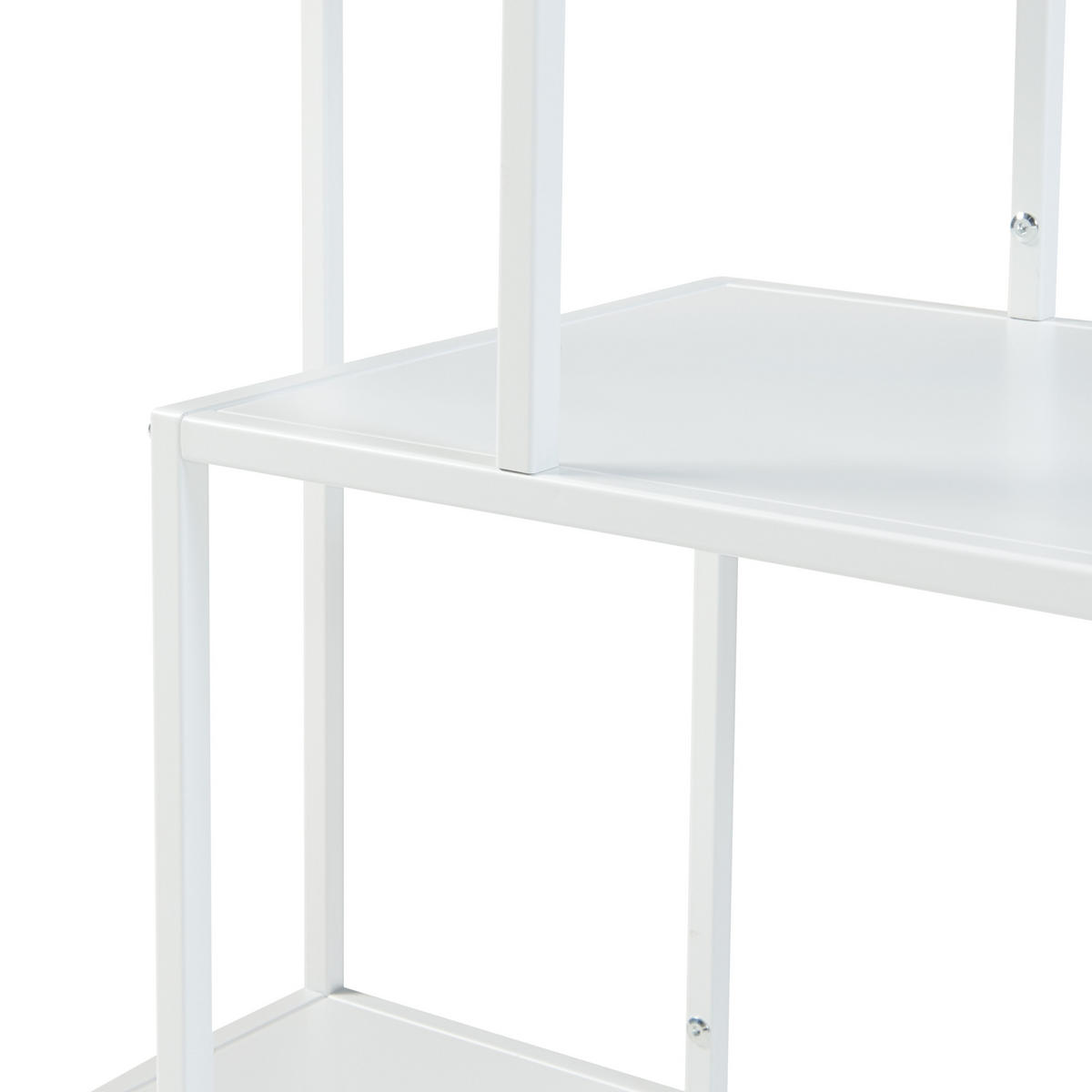 BÜCHERREGAL Reisjärvi - Weiß, Metall (75/115/35cm) - [en.casa]