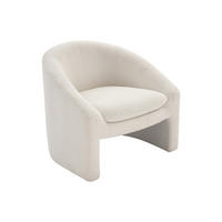 SESSEL - Bouclé-Stoff - Weiß - OSSANA - Weiß, Textil (83/74/74cm) - Vente-Unique