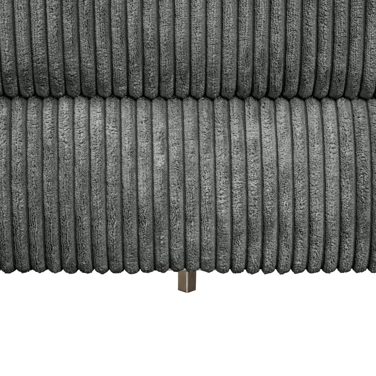 FUNKTIONSSOFA mit Hocker Kattie Cordstoff anthrazit - Anthrazit, Kunststoff (144/230cm) - 58aufmkessel