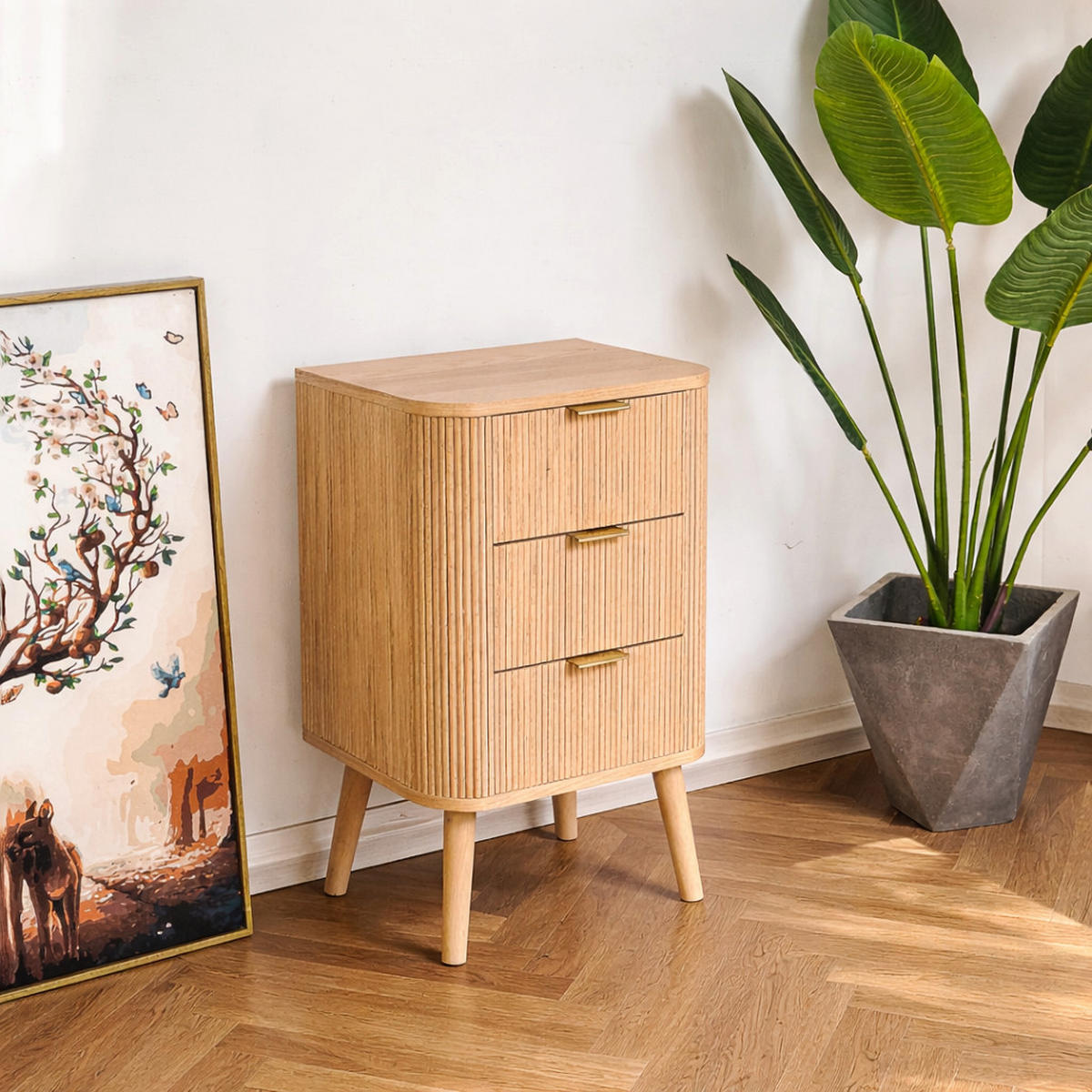 NACHTTISCH Rechteckig Braun 40 x 30 x 66 cm - Braun, Holz (40/66/30cm) - Nordlys