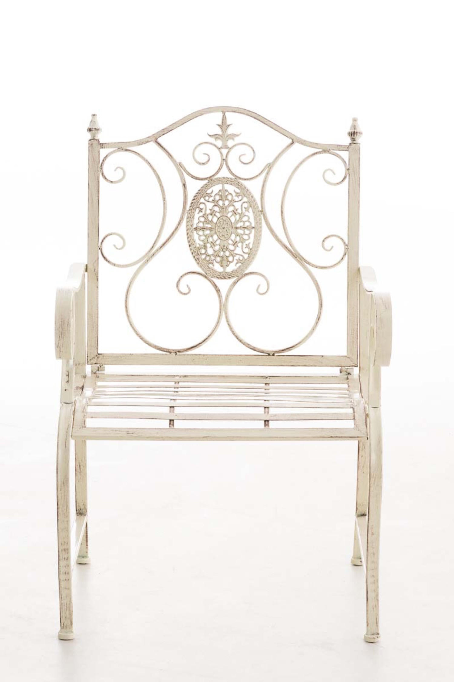 STUHL Pamela antik-creme - Naturfarben, Metall (62/94/53cm) - TPFGarden