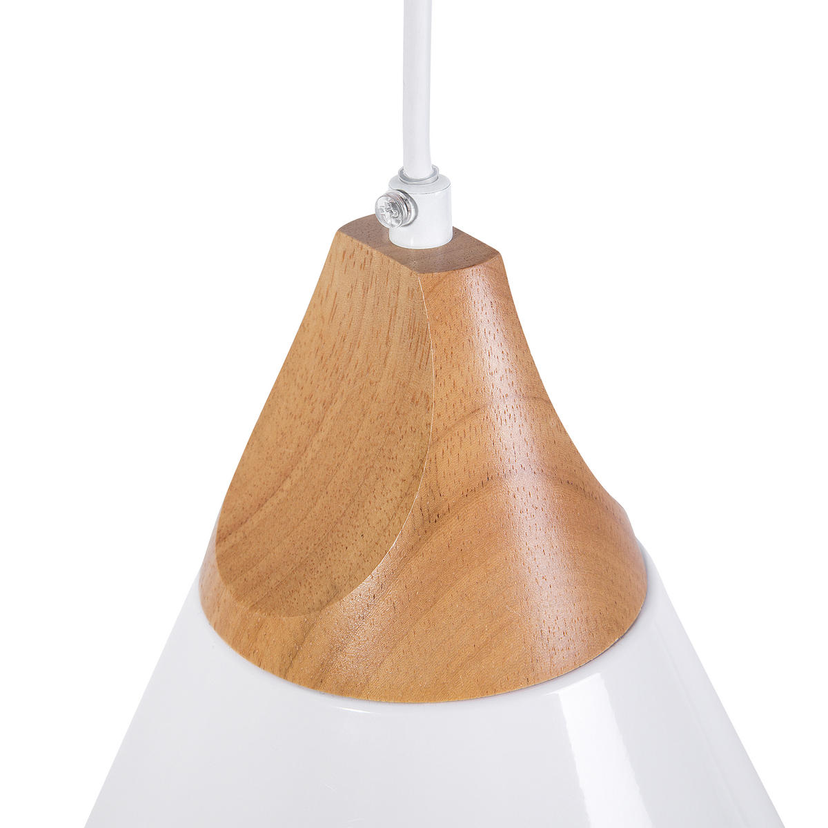 HÄNGELEUCHTE Albano 25/25/132 cm - Weiß, Metall (25/25/132cm) - Beliani