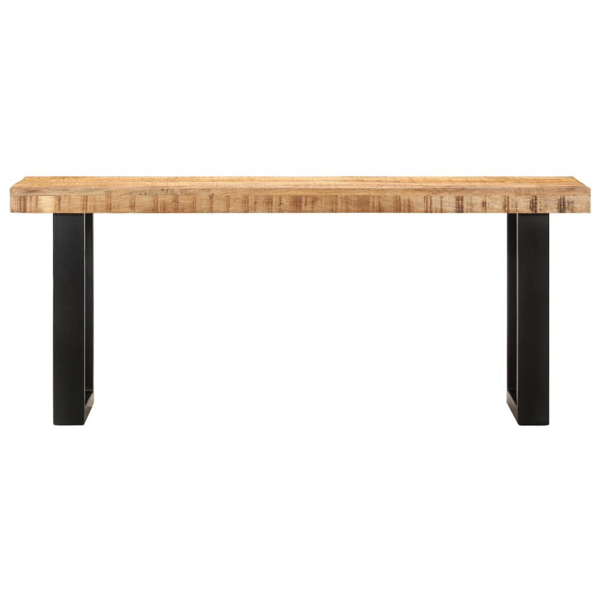 SITZBANK 110 Cm Raues Mango-Massivholz Und Stahl - Braun, Holz (110/46/35cm) - vidaXL