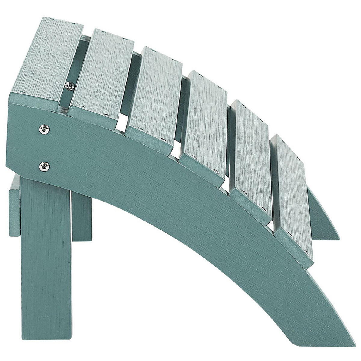 FUSSHOCKER Kunstholz türkis Adirondack - Türkis, Kunststoff (50/34/43cm) - Beliani