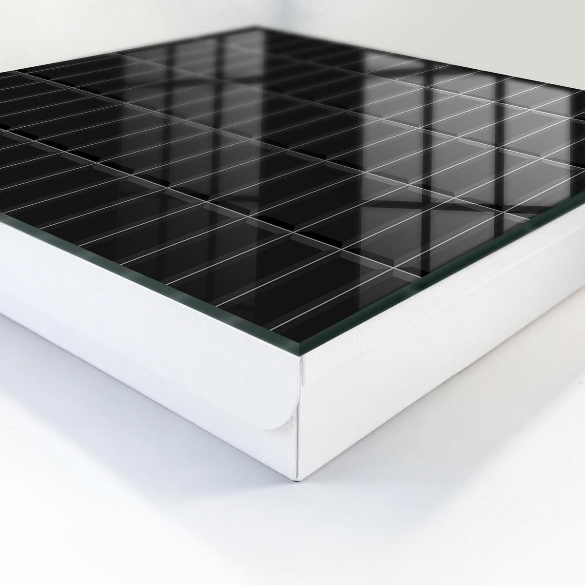SCHLÜSSELBOX Weiß 30x30 cm – Türöffnung nach rechts - Weiße Rechtecke - Schwarz, Metall (30/30/5cm) - TULUP
