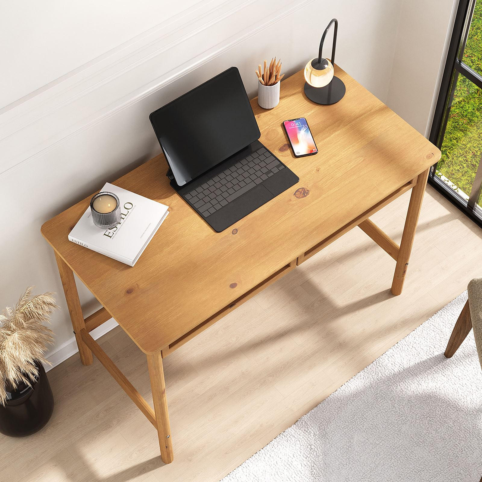 SCHREIBTISCH RODRIGO - Eichefarben, Holz (54/110/76cm) - IDIMEX