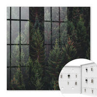SCHLÜSSELBOX Weiß 30x30 cm – Türöffnung nach rechts - Grüner Wald - Grün, Metall (30/30/5cm) - TULUP