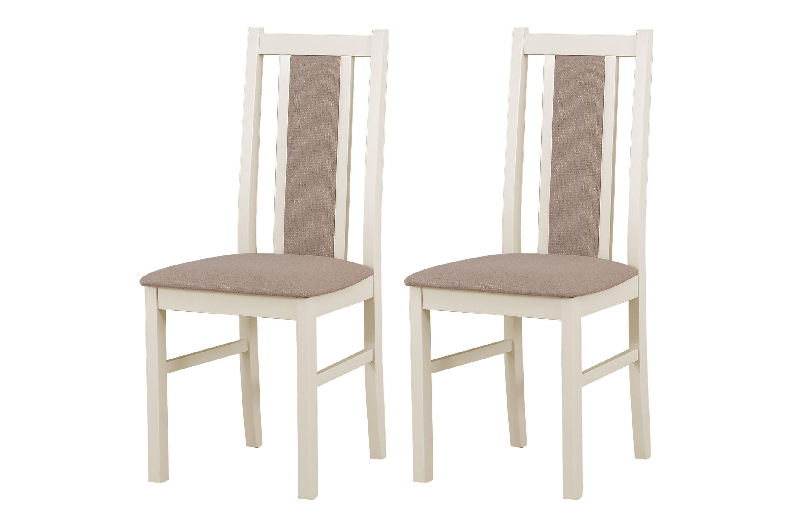 ESSZIMMERSTUHL - 2er-Set Bos 14 kaschmir opium 20 - Beige/Haselnussfarben, Holz (43/94/40cm) - Leaf Design