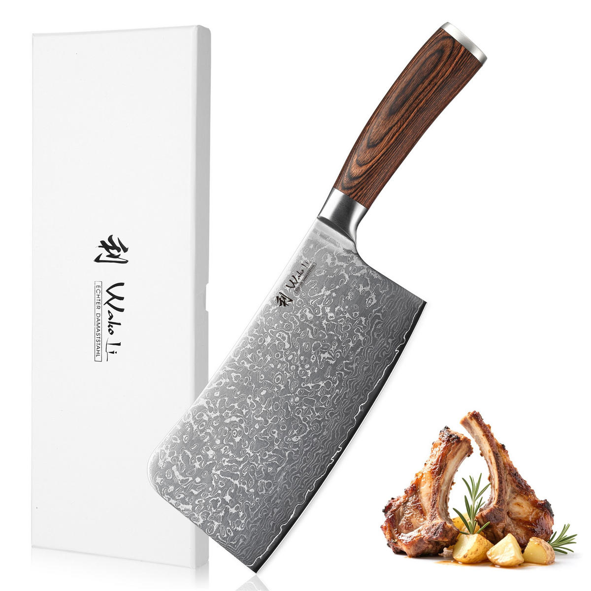 KNOCHENHACKMESSER Sakura Serie - Braun, Metall (31cm) - Wakoli